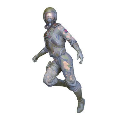 Bir hava kuvvetleri adamının 3 boyutlu canlandırması