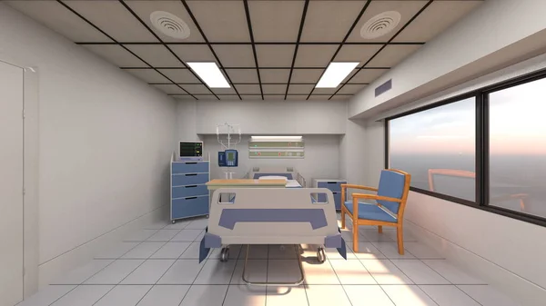 Rendering Hospital Room — Stock Photo, Image