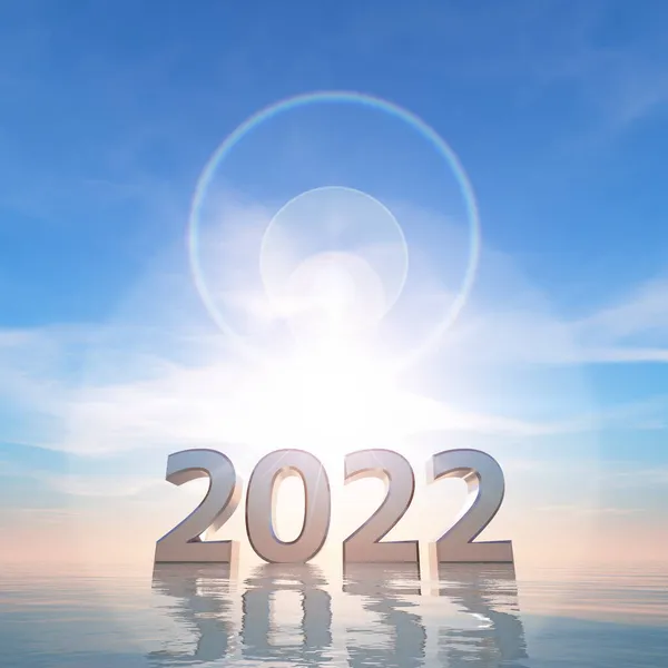 Representación Del Año 2022 Amanecer —  Fotos de Stock