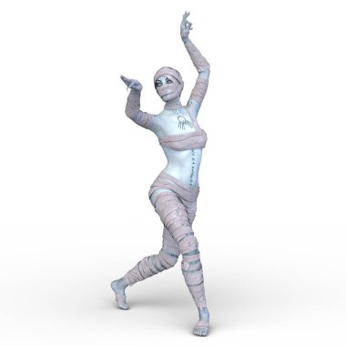 Üç boyutlu mumya kadın tasviri