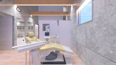 Diş kliniğinin 3B görüntülemesi