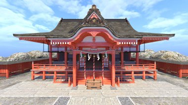 Shinto türbesinin 3 boyutlu canlandırması
