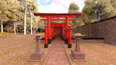 Shinto Ağ Geçidinin 3B görüntülemesi