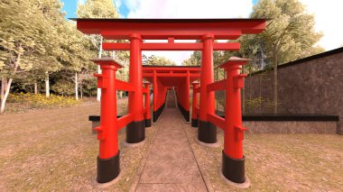 Shinto Ağ Geçidinin 3B görüntülemesi