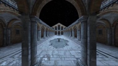 Bahçenin fıskiyeli 3D görüntüsü