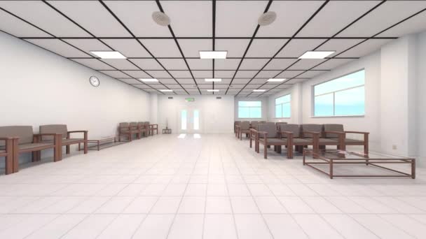 Rendering Hospital Corridor — Stock Video