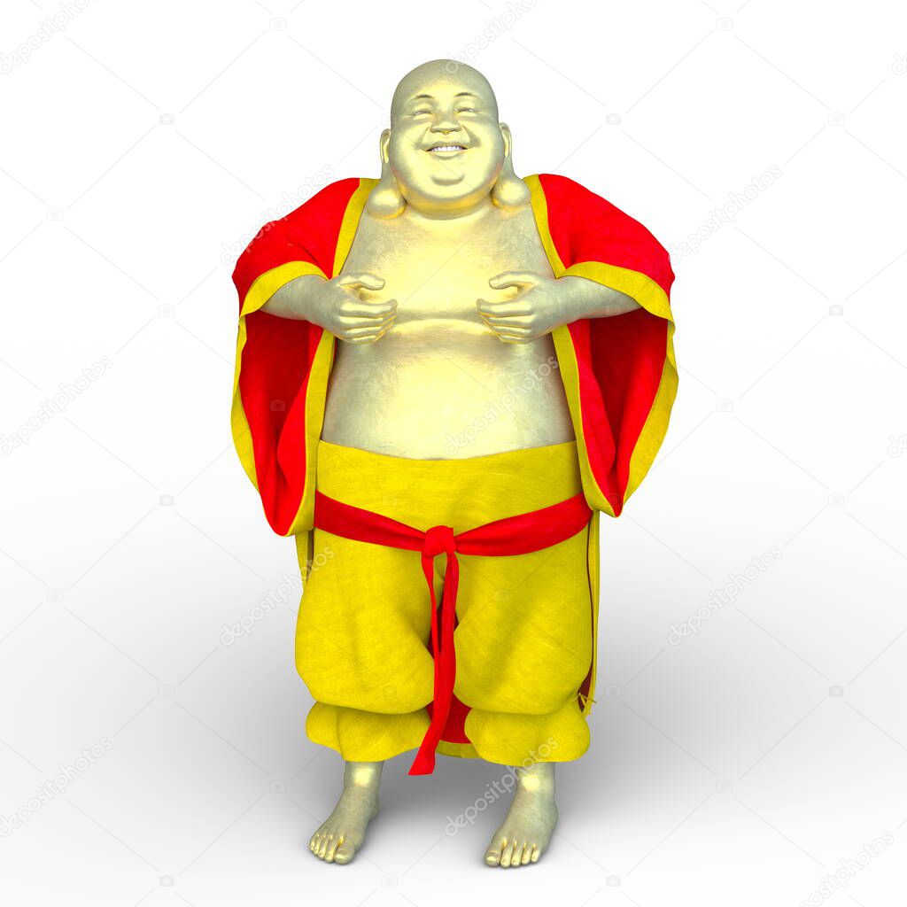 3D rendering of a Budai