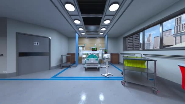 重症监护病房的3D渲染 — 图库视频影像