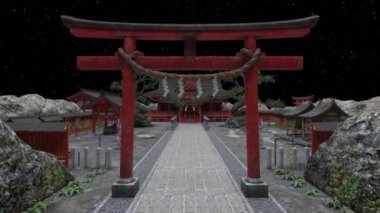 Shinto türbesinin 3 boyutlu canlandırması