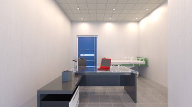 Muayene odasının 3 boyutlu canlandırması