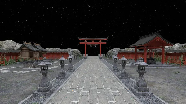 Shinto türbesinin 3 boyutlu canlandırması