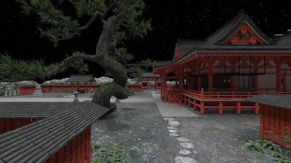 Shinto türbesinin 3 boyutlu canlandırması