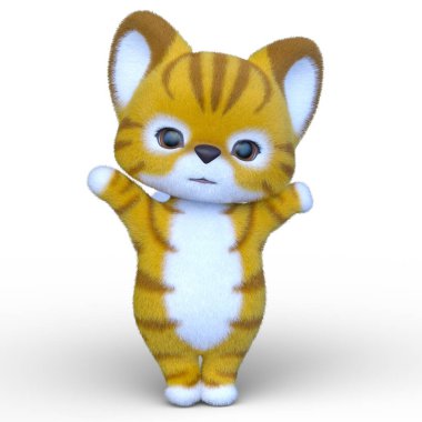 Bir kedinin 3D görüntüsü