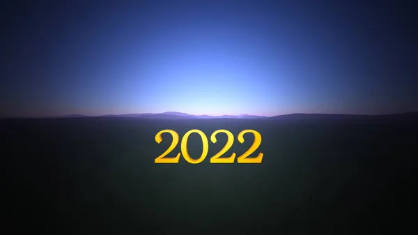 2022年和日出3D渲染 — 图库照片