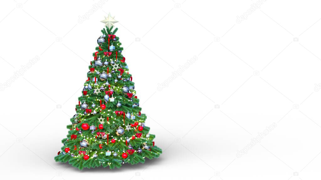 3D rendering of a Christmas tree