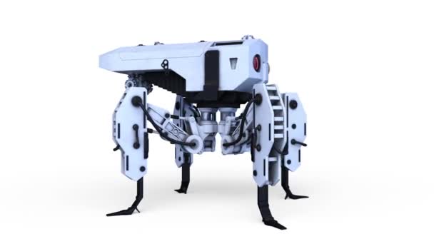 宇宙探査ロボットの3Dレンダリング — ストック動画