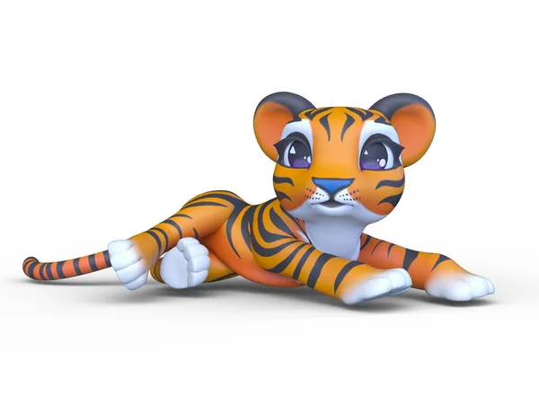Darstellung Eines Tigers — Stockfoto