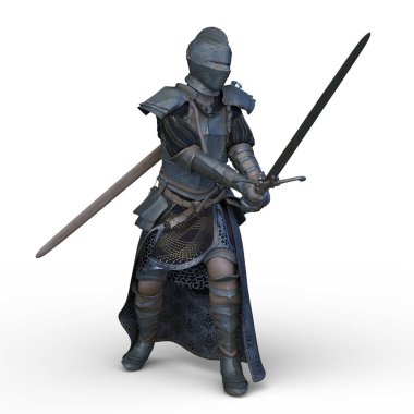 Bir şövalyenin 3 boyutlu canlandırması