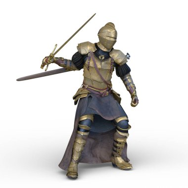 Bir şövalyenin 3 boyutlu canlandırması