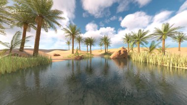 Çölün 3 boyutlu canlandırması