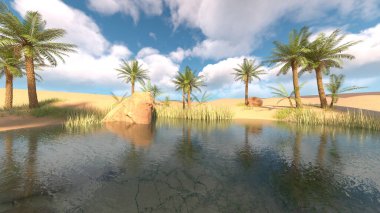 Çölün 3 boyutlu canlandırması