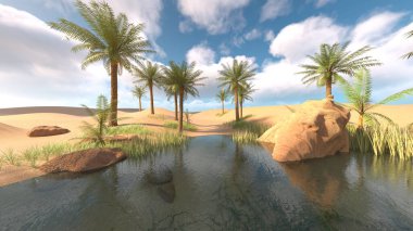 Çölün 3 boyutlu canlandırması