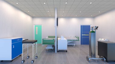 Muayene odasının 3 boyutlu canlandırması