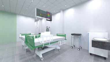 Muayene odasının 3 boyutlu canlandırması