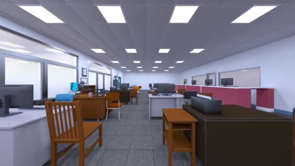 Візуалізація Офісного Простору — стокове відео