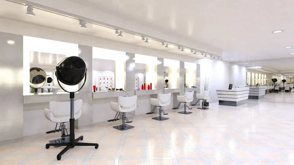 Rendering Hair Salon — Stock Photo, Image