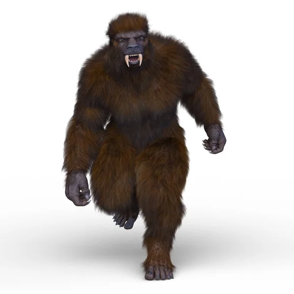 Canavar Bir Gorilin Boyutlu Görüntüsü — Stok fotoğraf