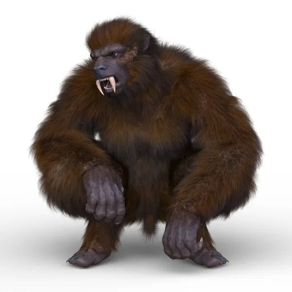 Rendering Gorilla Mostro — Foto Stock