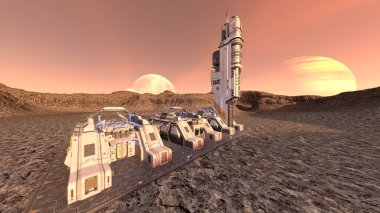 Gezegen keşif üssünün 3D görüntülemesi