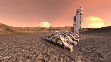Gezegen keşif üssünün 3D görüntülemesi
