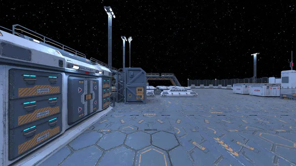 Rendering Planetary Exploration Base — Stock Photo, Image