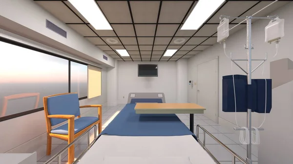 Hastane Odasının Boyutlu Görüntüsü — Stok fotoğraf