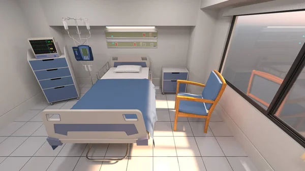 Rendering Hospital Room — Stock Photo, Image