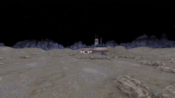 惑星探査基地の3Dレンダリング — ストック動画