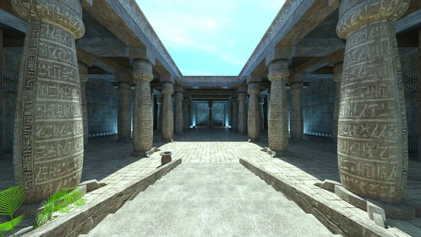 古代遺跡の3Dレンダリング — ストック写真