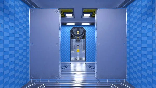 Űrállomás Tájképének Megjelenítése — Stock Fotó