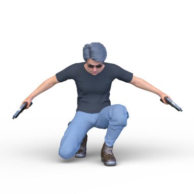 Bir savaşçının 3 boyutlu canlandırması