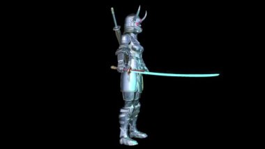 3 boyutlu kadın eskrim robotu.