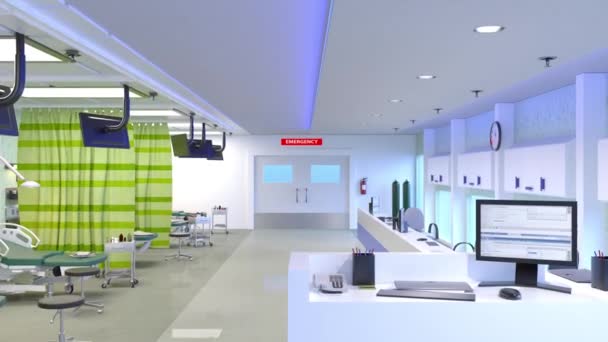 医院房间的3D渲染 — 图库视频影像