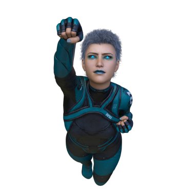 Bir siber kadının 3 boyutlu canlandırması