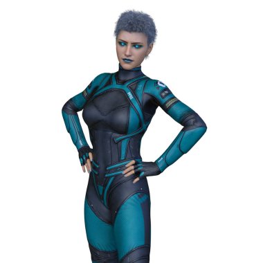 Bir siber kadının 3 boyutlu canlandırması