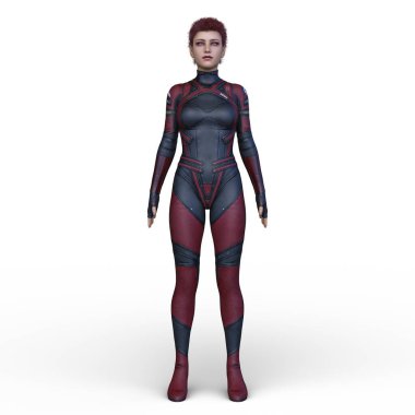 Bir siber kadının 3 boyutlu canlandırması