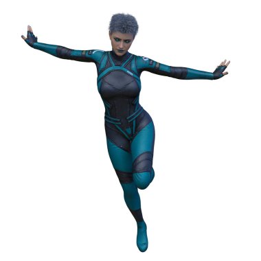 Bir siber kadının 3 boyutlu canlandırması