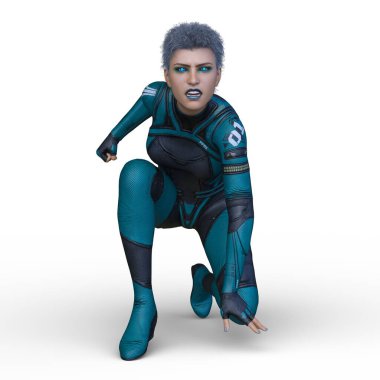 Bir siber kadının 3 boyutlu canlandırması