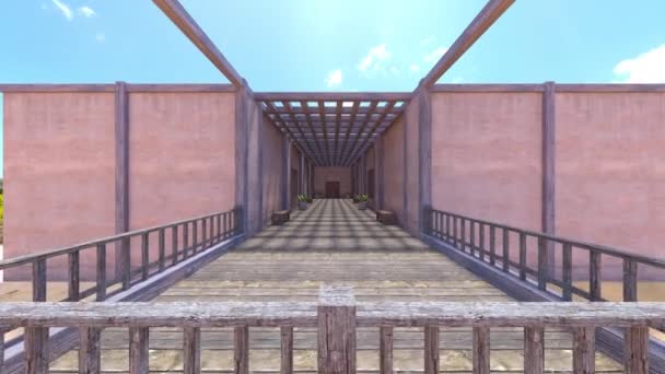Kafes Çatı Koridorunun Görüntülemesi — Stok video