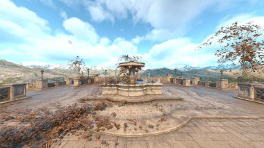 Çatı bahçesinin 3 boyutlu canlandırması